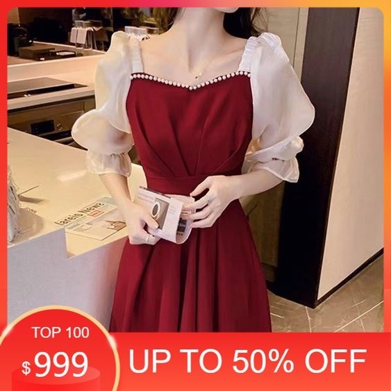 glize dress korea style 2024 gaya baru/Pakaian korea/baju korea/dress middi korea/ baju wanita termu