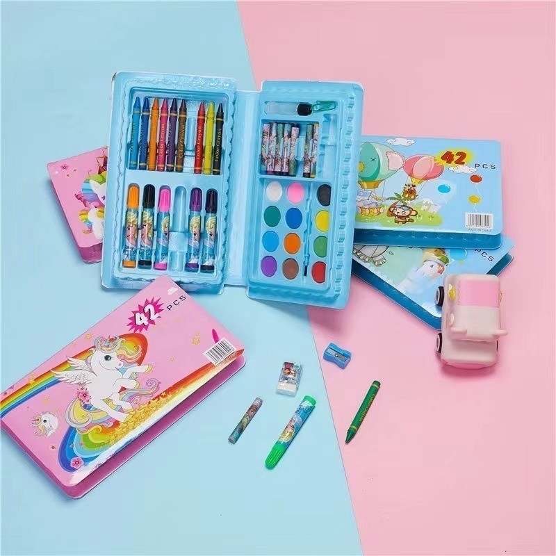 

Mini Crayon Mewarnai 42Pcs / Crayon Lukis Anak 42Pcs / Pensil Warna Anak / Set Alat Menggambar Melukis Anak