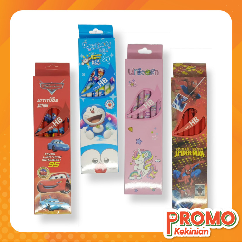 

Promo Kekinian - S6290 Pensil Box Karakter Lucu / Set Isi 12 PCS