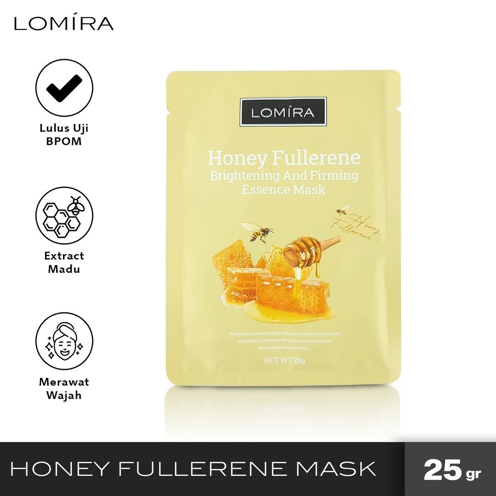 Lomira Masker Wajah Ekstrak Buah 25 G All Varian Essence Mask Brightening Hydrating Bpom Lom-Esse