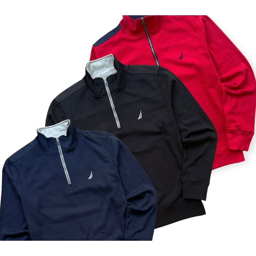 SWEATER HALF ZIPPER | JAKET PRIA | HOODIE PRIA | OUTER PRIA JACKET NAUTICA