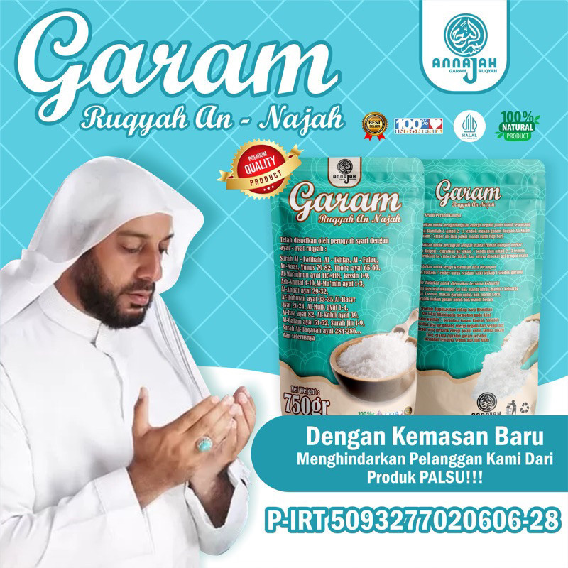 

Garam Ruqyah Annajah Original solusi rejeki lancar, pelarisan, Meruqiyah/Menetralisir Rumah, Toko, Tempat usaha dari Energi Negatif, tolak balak, perlindungan dan keberuntungan