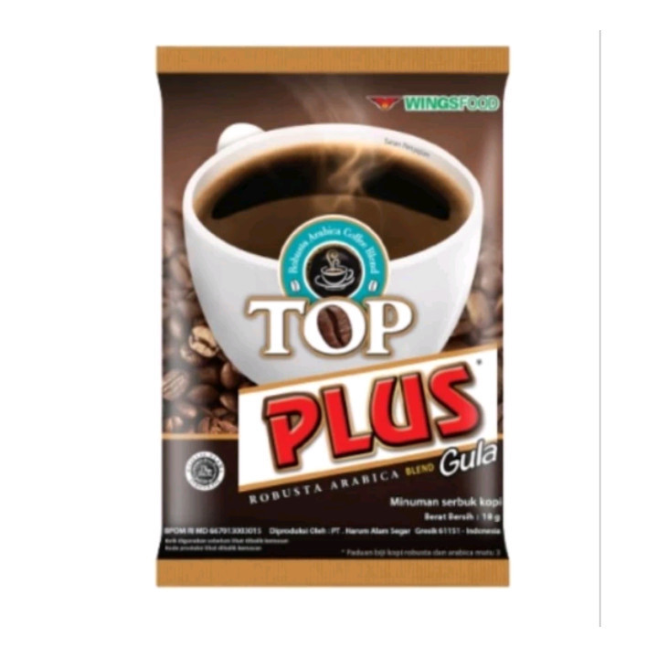

A570-10 Sachet Top Coffee Plus Gula 18gr Minuman Kopi Sachet Praktis
