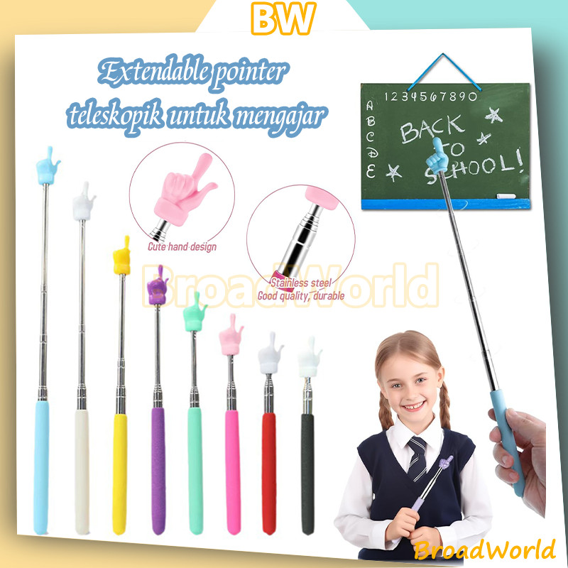 

Bentuk Jari Teleskopik/Tongkat Mainan Edukasi/tongkat penunjuk papan tulis 68cm / Telescopik finger reading stick