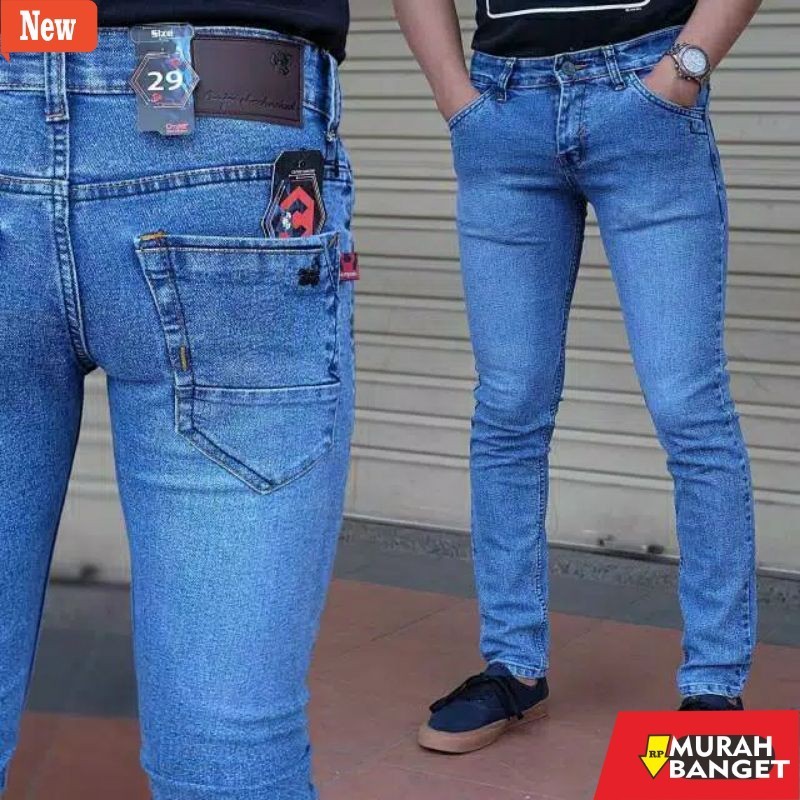 Denim Panjang Pria Celana jeans pria jeans panjang pensil pria cmjee jeans biru
