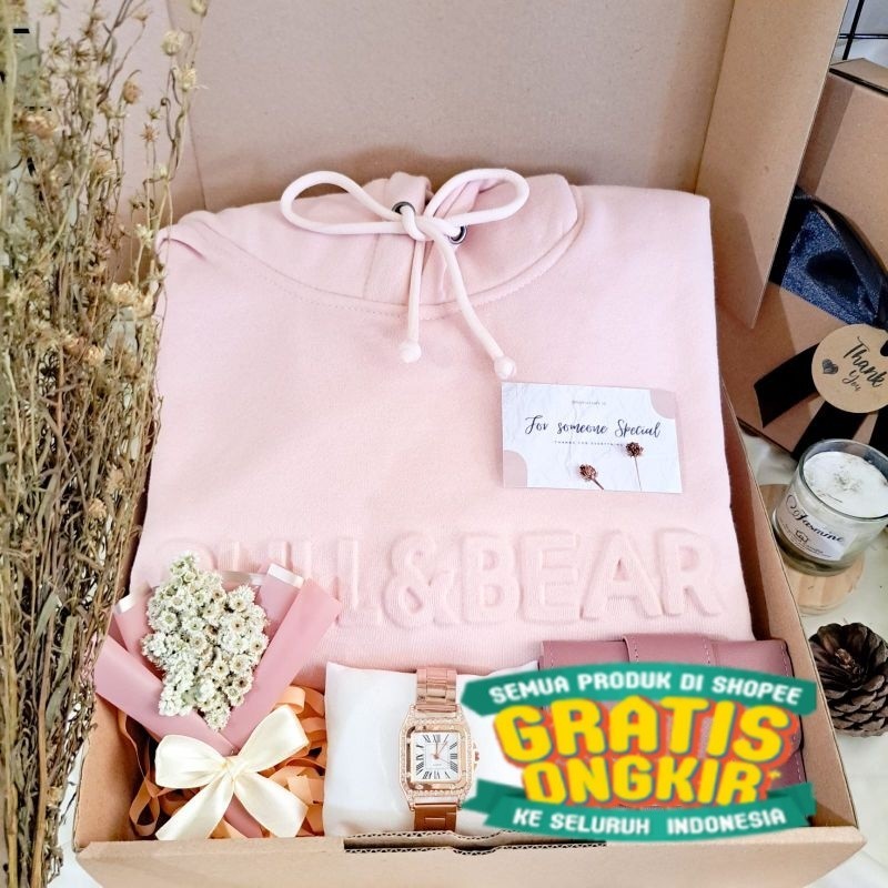 Hampers Sweater Hoodie Gift Box Girly Cewek Kado Ulang Tahyn Special / Hampers special Cewek / Kado 