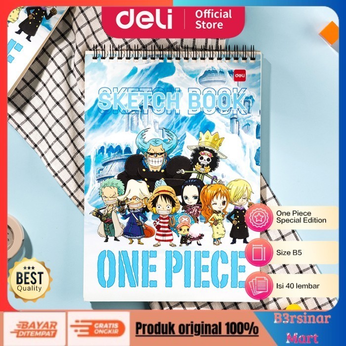 

[KUALITAS TERBAIK] Deli Sketch Book / Buku Gambar Sketsa Size B5 Vertikal EN011