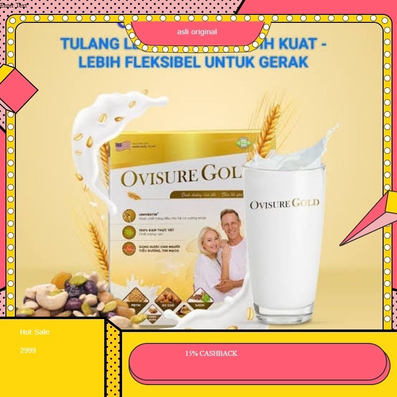 

GROSIR OVISURE GOLD PAKET 1 BOX 1 BOX OVISURE GOLD PLUS MILK SUSU TULANG & SENDI VITAMIN NYERI SENDI ATASI PENGAPURAN TULANG OSTEOPOROSIS