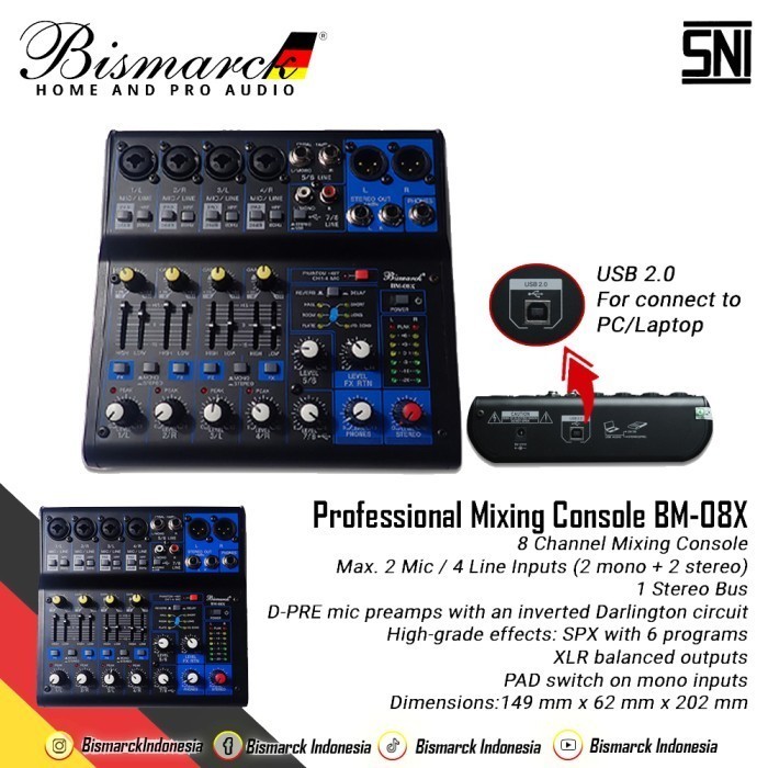 Distributor Professional Mixer Bismarck BM-08X
