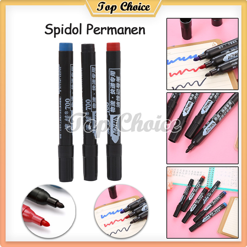 

Spidol Permanent / Spidol Permanen Tidak Bisa Dihapus / Spidol Hitam Biru Merah