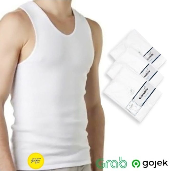 Singlet pria crocodile 801 v salur kaos dalam pakaian dalam singlet - XXL
