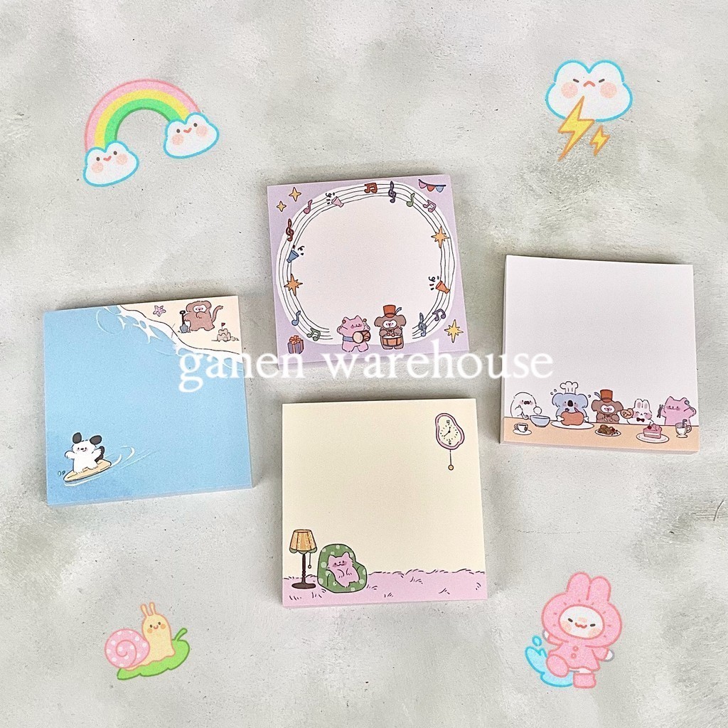 

[GW] Cartoon Memo Pad Isi 100 Journal Kertas Memo