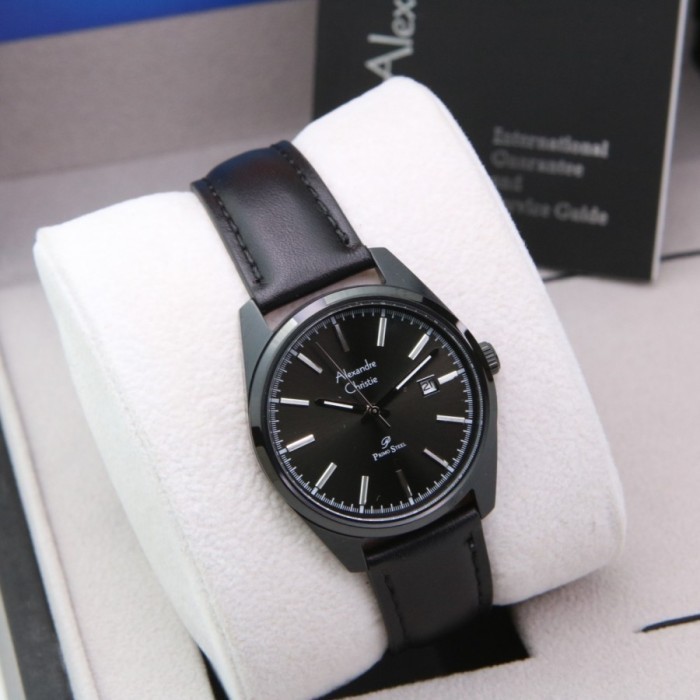 JAM TANGAN WANITA ORIGINAL ALEXANDRE CHRISTIE AC-1025 ( FULL BLACK )