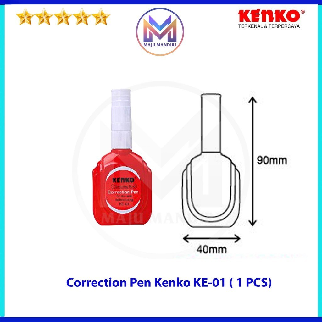 

Correction Pen Kenko KE-01 / Tip X Cair / Tip Ex Fluid Botol Merah