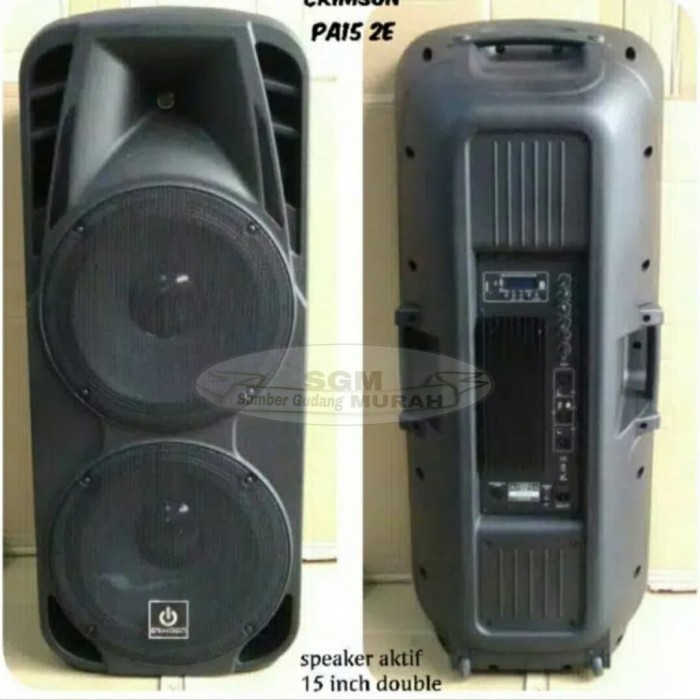 Promo Speaker Portable Aktif Crimson Double 15 Inch PA 15 2E