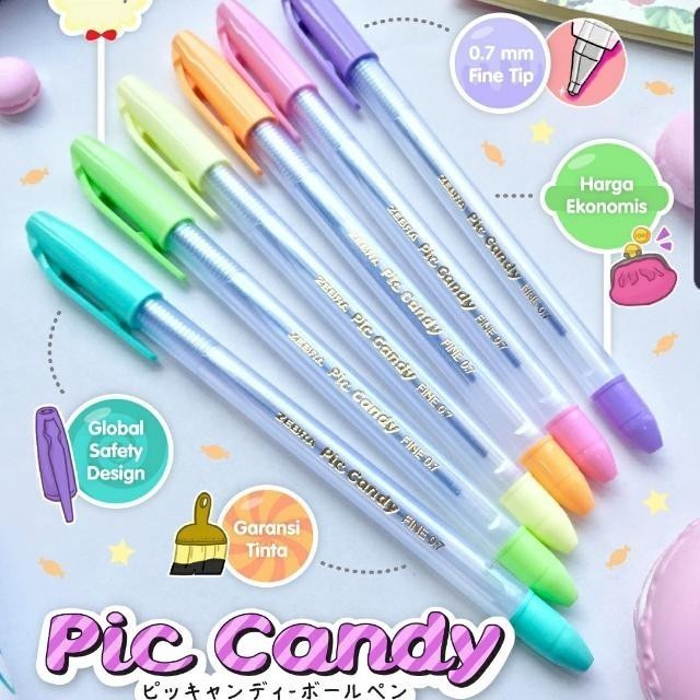 

pulpen zebra piccandy / ballpoint piccandy 0,7mm
