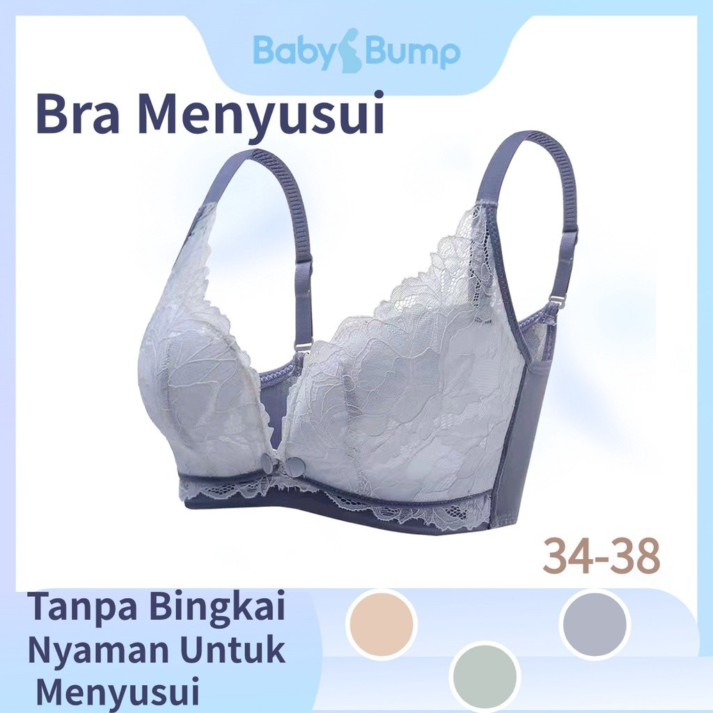 BH Bra Jumbo Menyusui Kancing Depan Tanpa Kawat Katun Nursing bra 989