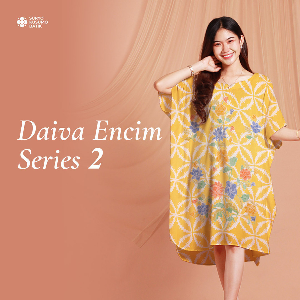 Suryo Kusumo Batik - Daiva Encim – Daster Lowo Encim Jumbo LD 140/Daster Batik Cap Bunga II