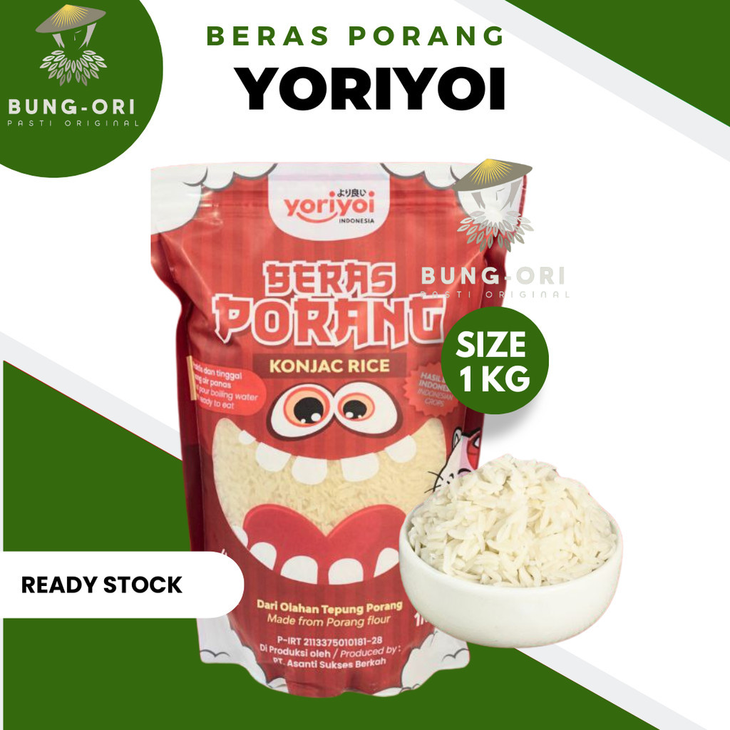 

YORIYOI BERAS PORANG SHIRATAKI KONJAC 1 KG SEHAT DIET RENDAH KALORI