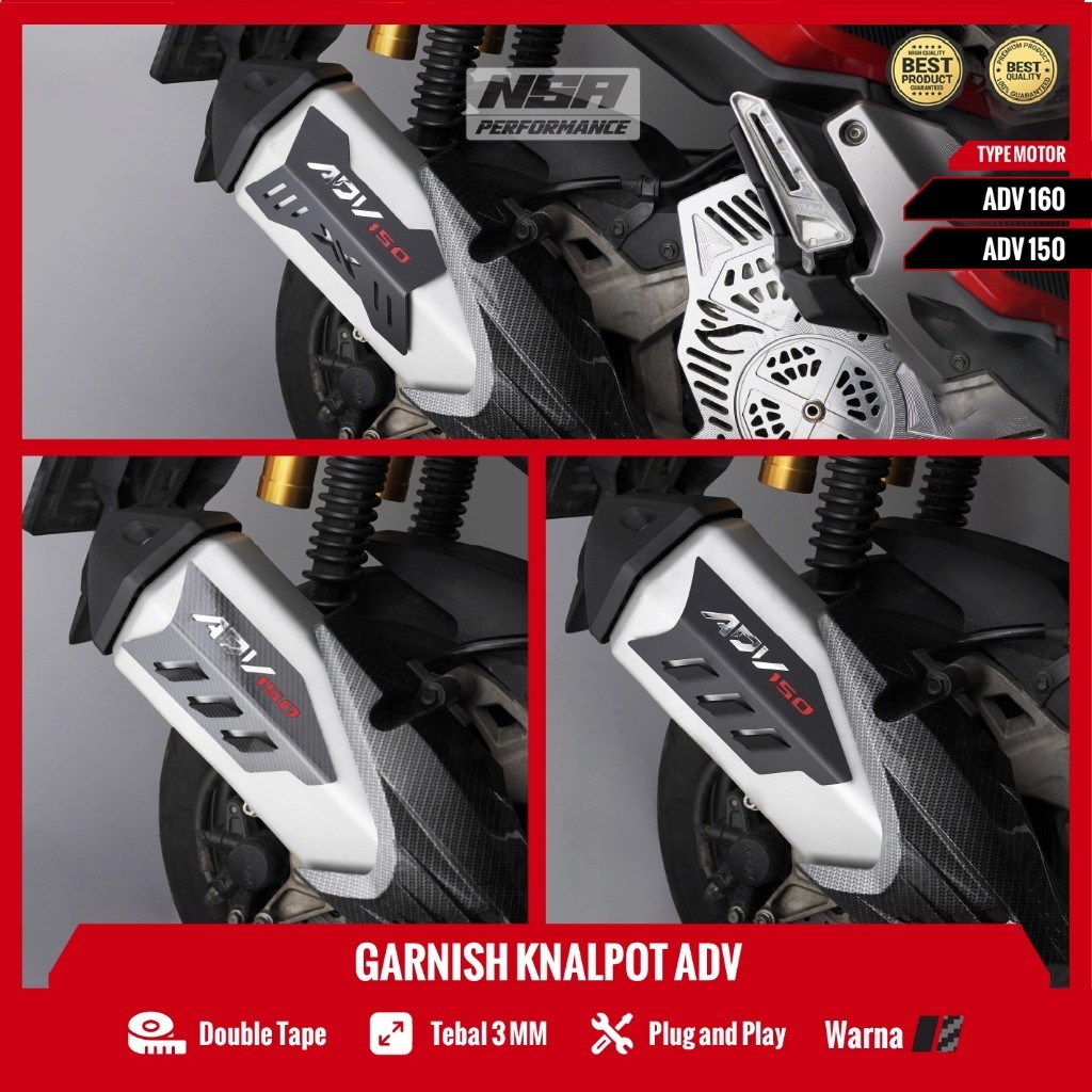 HKS (FreeOngkir) NSA COVER GARNISH KNALPOT ADV 150/160 Garnis Knalpot ADV 150/160 Aksesoris Motor