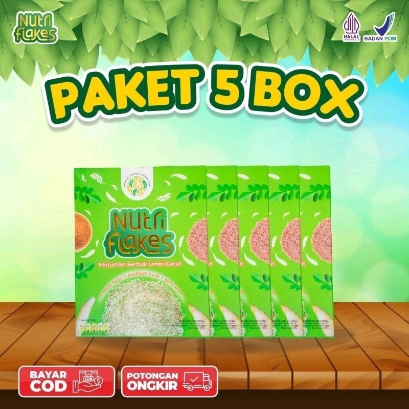 

Paket Nutriflakes 5 Box - Original Minuman Umbi Garut Solusi Atasi Maag Kronis Asam