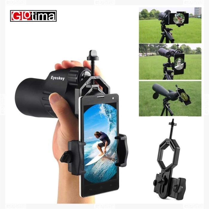 Smartphone Holder HP untuk Teropong Binocular Monocular Teleskop