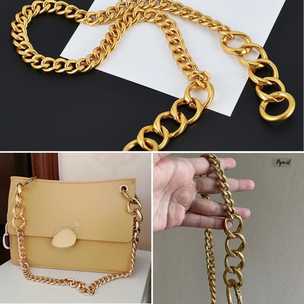 Bag strap rantai ancient gilt gold chain ring besar