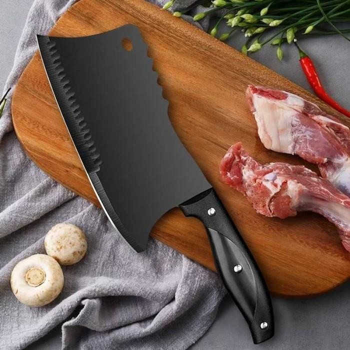 Pisau Dapur Daging Super Tajam Kitchen Cleaver Knife 3cr13 Stainless Steel Original Import