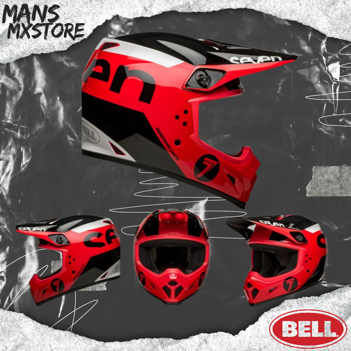 HELM BELL MX-9 MIPS SEVEN PHASER RED/BLACK DIRT FULL FACE HELMET ORIGINAL BELL