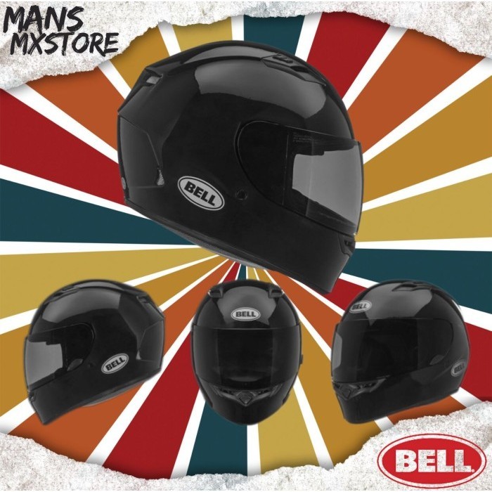 HELM BELL QUALIFIER GLOSS BLACK FULL FACE HELMET ORIGINAL