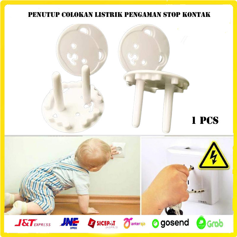 1 PCS Penutup Lubang Stop Kontak Pelindung Penutup Lubang Colokan Listrik Pengaman Lubang