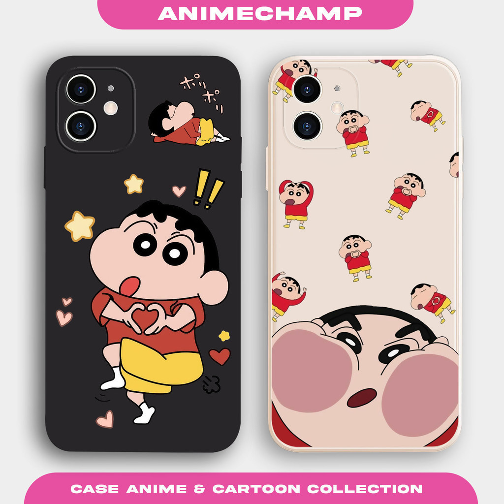 Case Kartun Sinchan AC433 Iphone 11 XR 13 11PRO 14 X XS XSMAX 6 6S 6PLUS 6S PLUS 7 7PLUS 8PLUS 12MIN