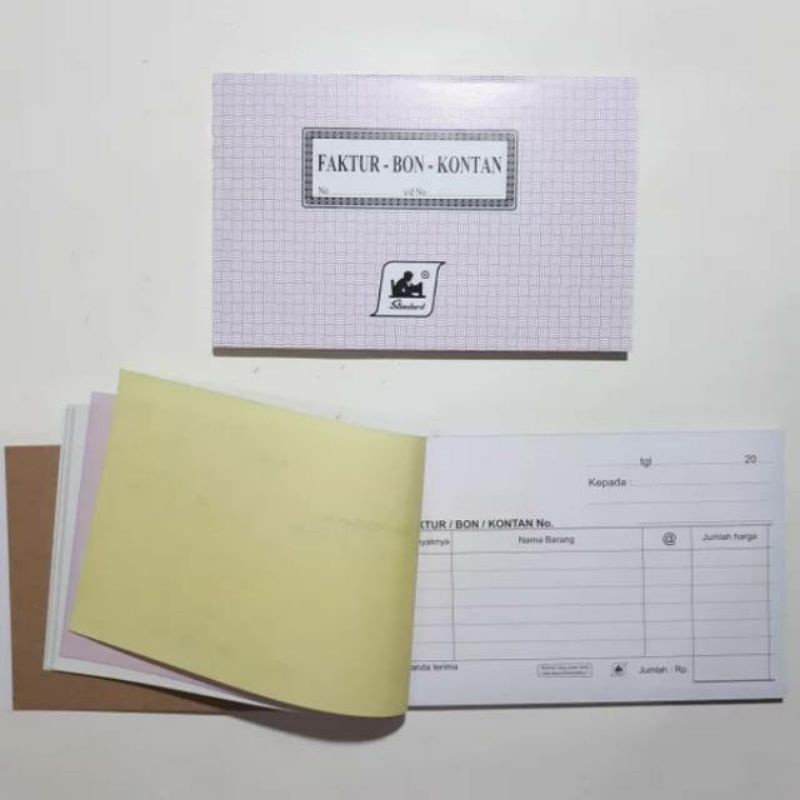 

[ HAPPY GUBUK ] Bon faktur Rangkap 3 kecil miring / Bon standard R3 tidur