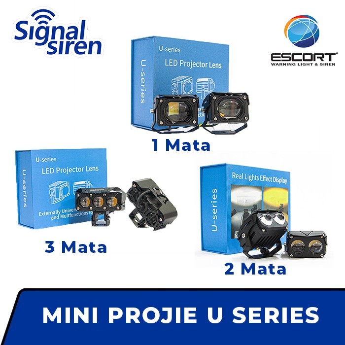 Lampu Projie LED Lampu Tembak Mini Projie U Series FogLamp/Cree/Escort - 2 Mata