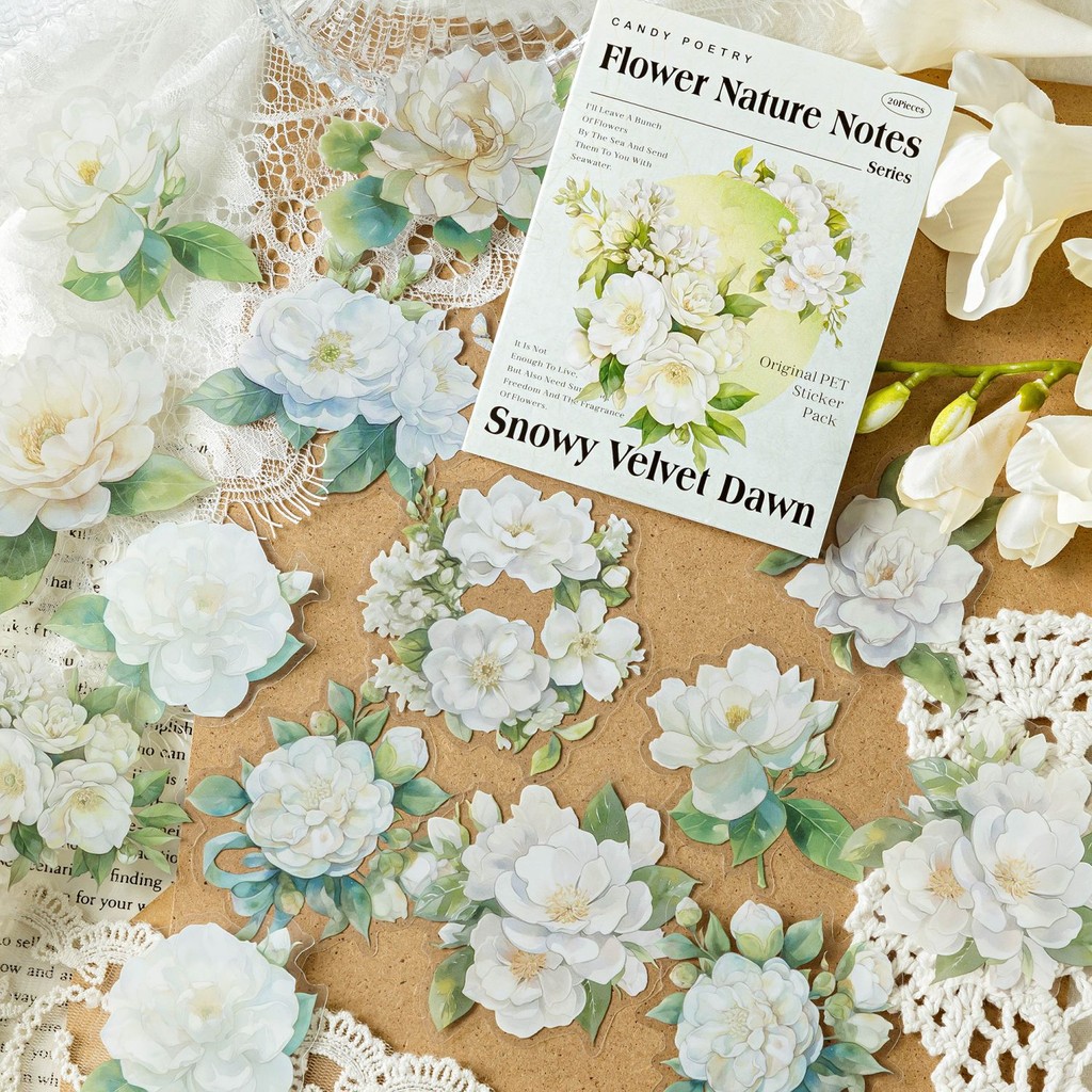 

20 Pcs/pack Flower Nature Letters Series Decorative Sticker Collage Scrapbooking Label Diary Album Journal Planner