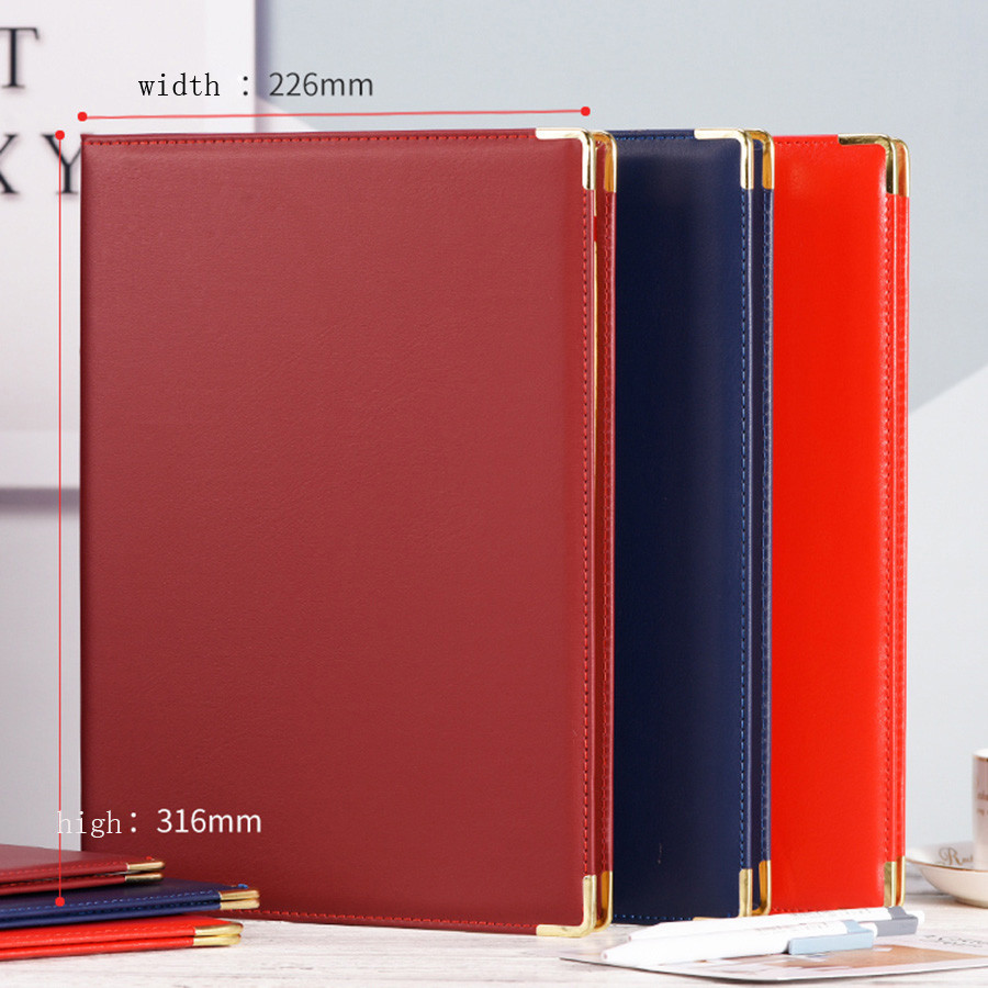 

A4 Conference Speech Agreement Signing Ceremony Folder Blue Red Gold Silver