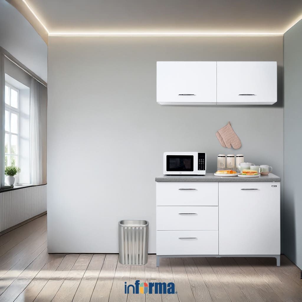 Informa Denver Kitchen Set - Putih Lemari Kabinet Dapur Serbaguna Kitchen Storage Tempat Penyimpanan