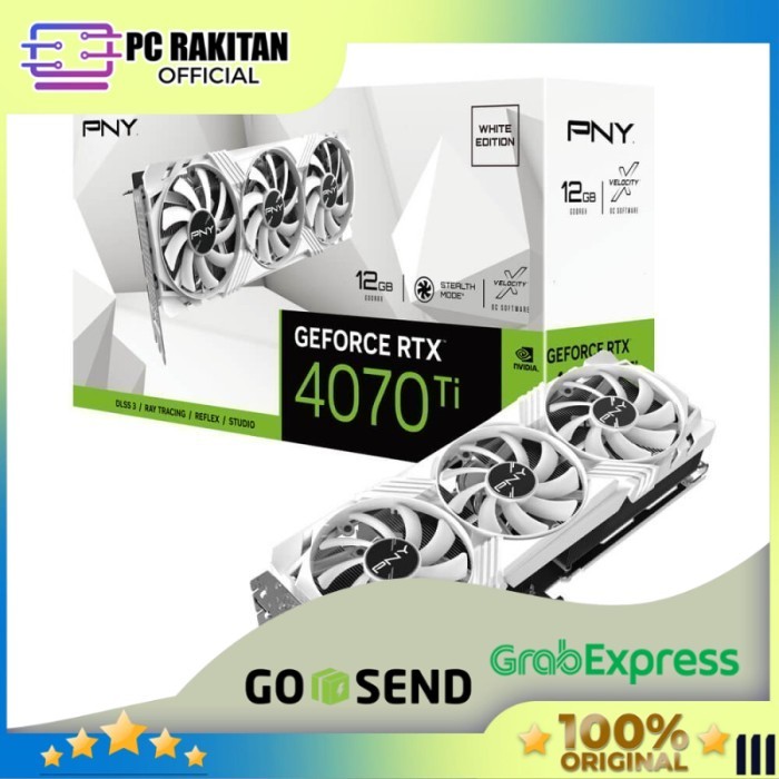 PNY GeForce RTX 4070 Ti 12GB GDDR6X -VERTO TRIPLE FAN WHITE EDITION
