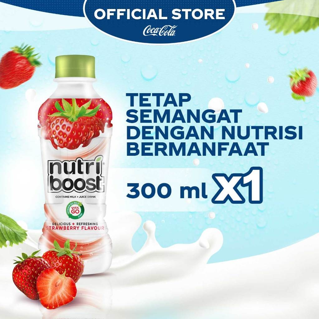 

Nutriboost Rasa Strawberry Minuman Susu - Botol 300ml