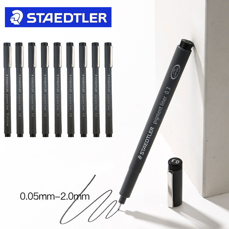 

1pcs STAEDTLER 308 Fineliner Micron Pen Liner Black Waterproof Drawing Sketch Marker Stiften Lettering Pen Office Art Supplies