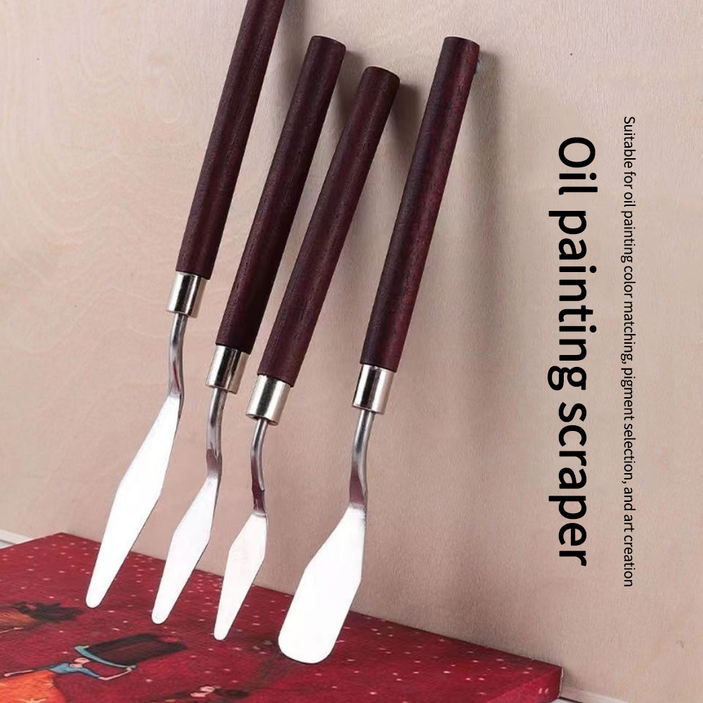 

New 7Pcs/Set Stainless Steel Oil Painting Knife Artist Spatula Art Tools stationery Cake baking supplies painting drawing cute