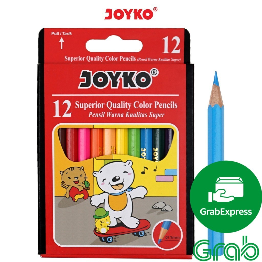 

Pensil Warna Pendek 12 Warna Joyko CP-S12 atk