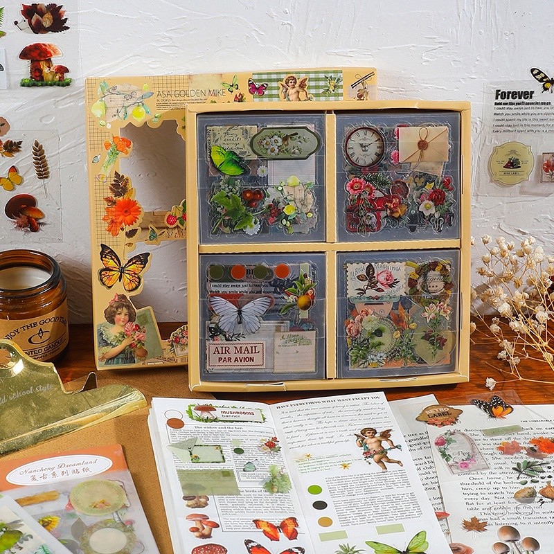 

100 Lembar Motif Hutan Bahan PET Untuk Dekorasi Diary DIY