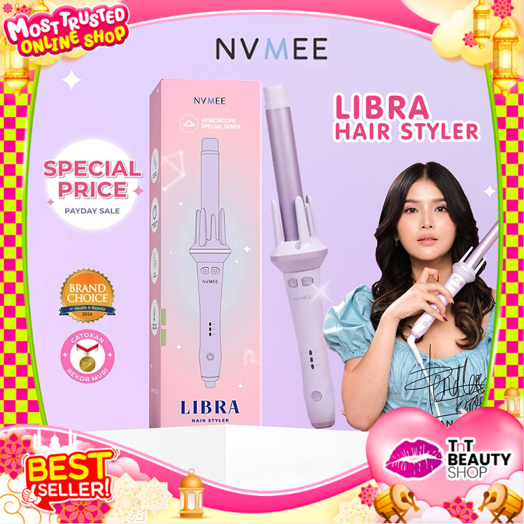 NVMEE - Catokan Keriting Keramik Otomatis Libra Hair Styler New Desain Elegant | TnT Beauty Shop