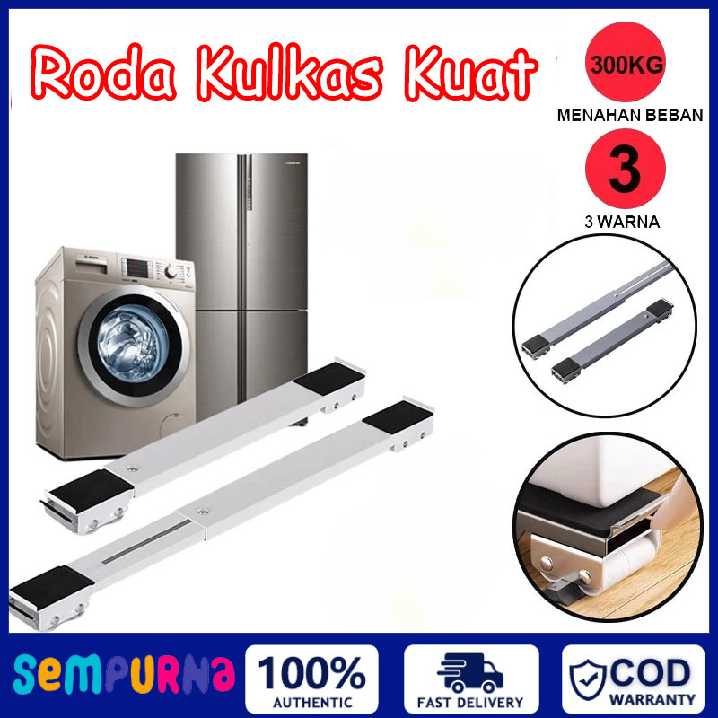 Roda Lemari Portable Roda Kulkas/dudukan Kulkas / Tatakan Kulkas / Kaki Kulkas / Tatakan Mesin Cuci 