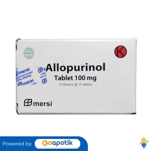 Allopurinol Mersifarma 100 Mg Box 100 Tablet