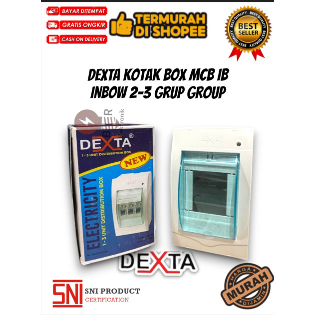Promo DEXTA Kotak Box MCB IB Inbow / OB Outbow 2-4 Grup Group + Lampu Indikator DX-1234N Murah