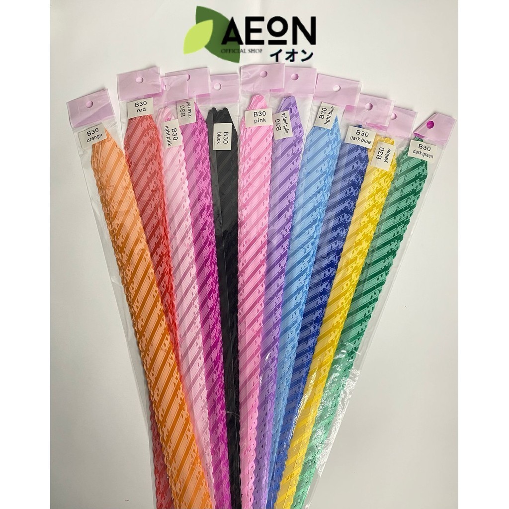 

AEON - (1pack) A30 B30 C30 Pita Tarik Motif / Pita Serut 30mm isi 10pcs Dekorasi