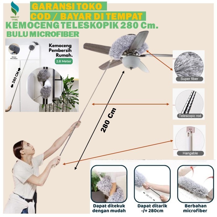 Kemoceng Microfiber Panjang Kemoceng Panjang Kemoceng Mobil Anti Gores Kemoceng Pembersih Debu C51