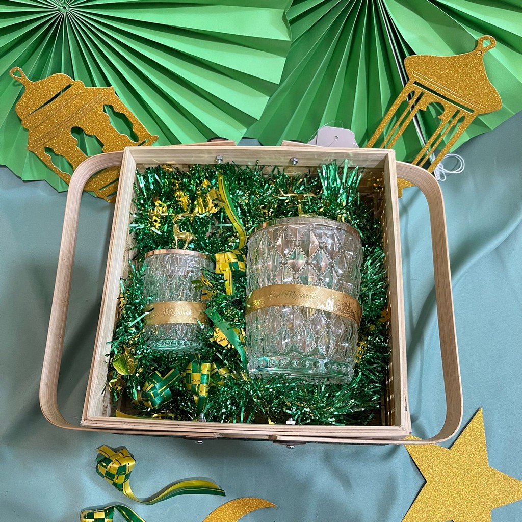 Hampers Lebaran Toples Kaca Deer Head / Toples Lebaran Hampers Parcel Lebaran Toples Kaca